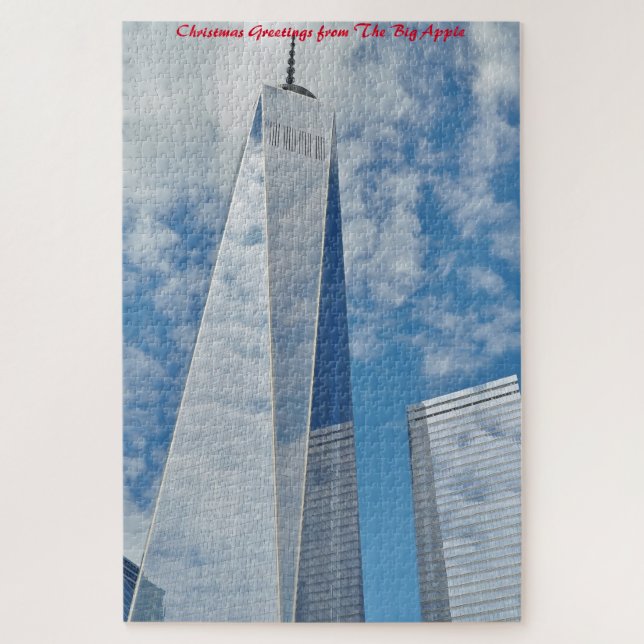 New York Skyscrapers.Christmas Greetings Jigsaw Pu Jigsaw Puzzle (Vertical)