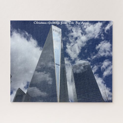 New York SkyscrapersChristmas Greetings Jigsaw Puzzle