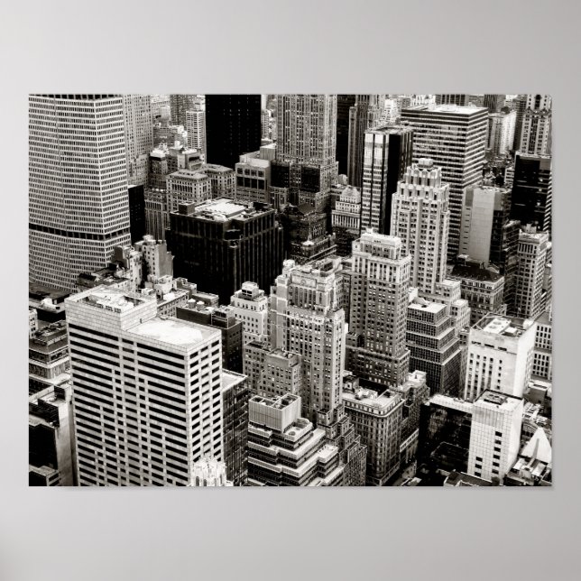 New York Skyscrapers From Above Poster (Front)