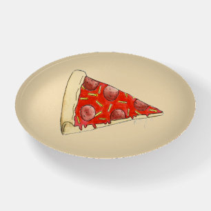 New York Slice Pepperoni Cheese PIzza Pie Paperweight