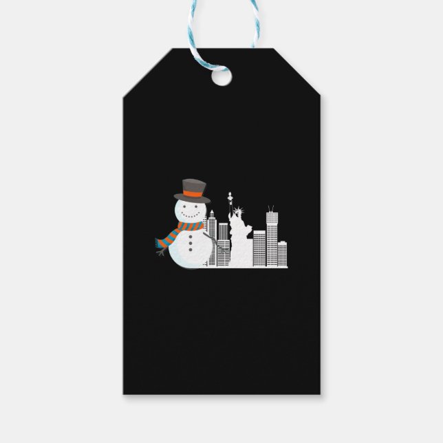 New York Snowman Gift Tags (Front)