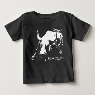 New York Souvenir Baby Organic Shirt Bull Statue