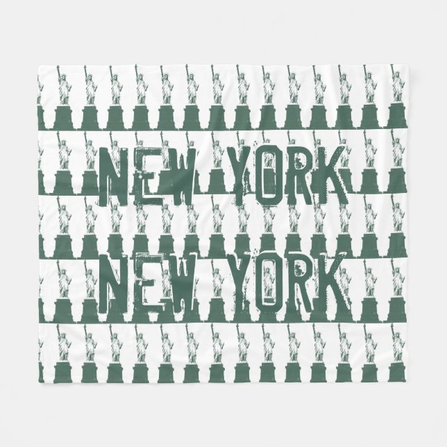 New York Souvenir Blanket Statue of Liberty Decor (Front (Horizontal))