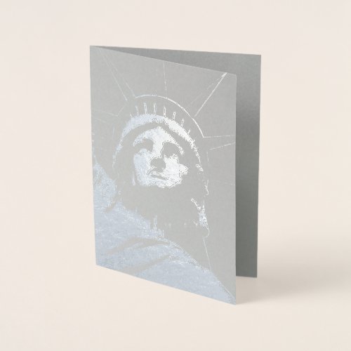 New York Souvenir Greeting Cards Custom Silver