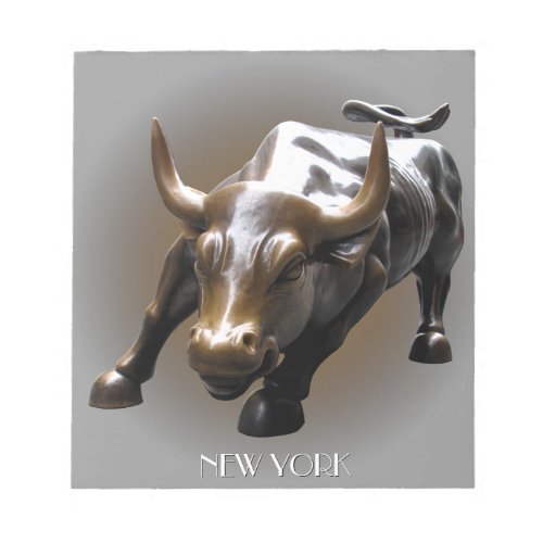 New York Souvenir Notepad Bull Statue Gifts