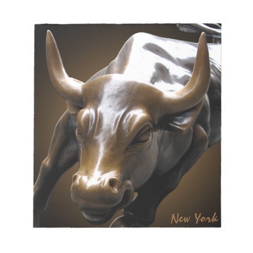 New York Souvenir Notepad Bull Statue Gifts