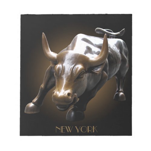 New York Souvenir Notepad Bull Statue Gifts