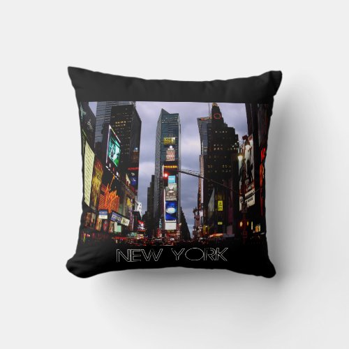 New York Souvenir NY Times Square Pillow