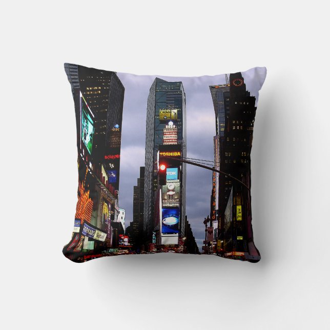 New York Souvenir Pillows NY Times Square Pillow (Front)