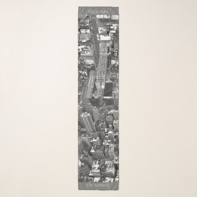 New York Souvenir Scarf Personalized NYC Scarf (Front)