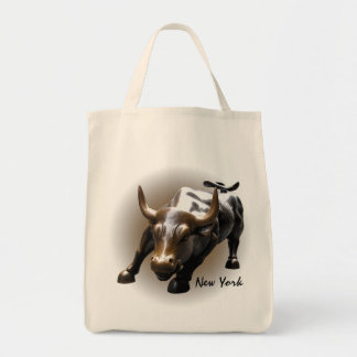 New York  Souvenir Tote Bag Bull Landmark Souvenir