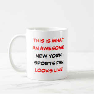 new york sports fan, awesome coffee mug