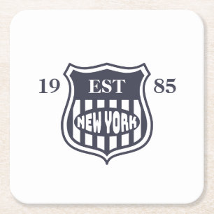 New York Square Paper Coaster