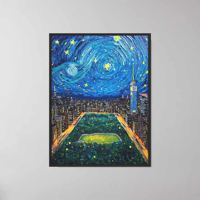 New York Starry Plaque Canvas Print (Front)