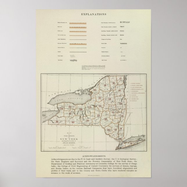 New York state atlas Poster (Front)
