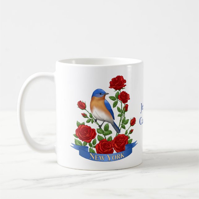 New York State Bird and Flower Coffee Mug (Left)