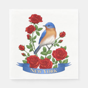 New York State Bird and Flower Paper Napkins