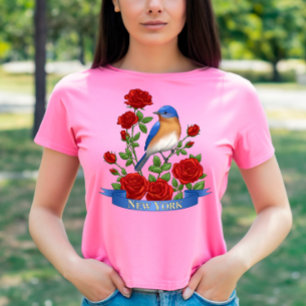 New York State Bird and Flower T-Shirt