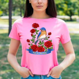 New York State Bird and Flower T-Shirt
