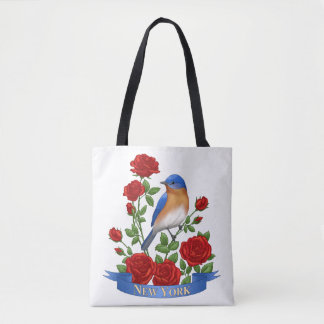 New York State Bird and Flower Tote Bag
