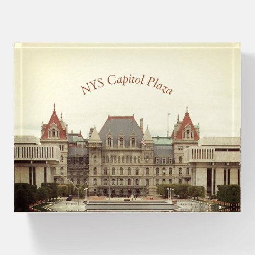 New York State Capitol Plaza in Albany Paperweight