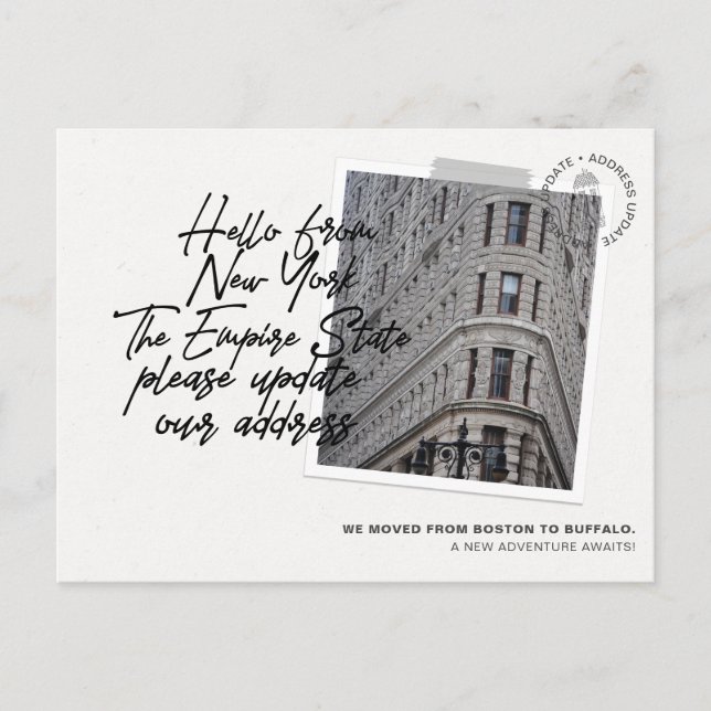 New York State Destination Moving Announcement (Front)