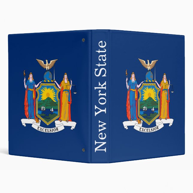 New York State Flag 3 Ring Binder (Background)