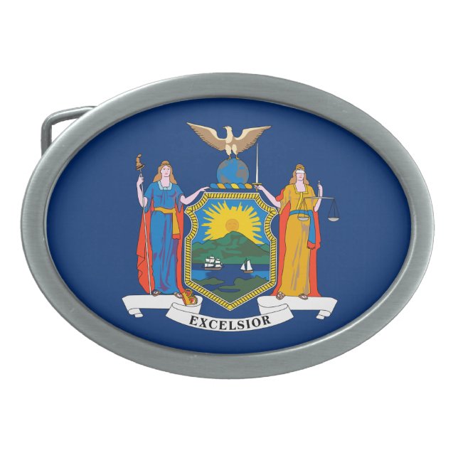 New York State Flag Belt Buckle (Front)