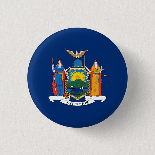 New York State Flag Button (Front)