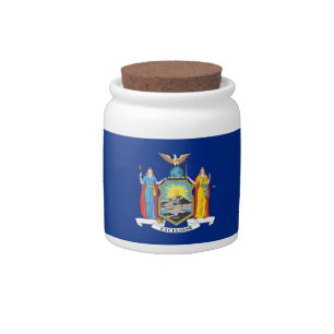 New York State Flag Candy Jar