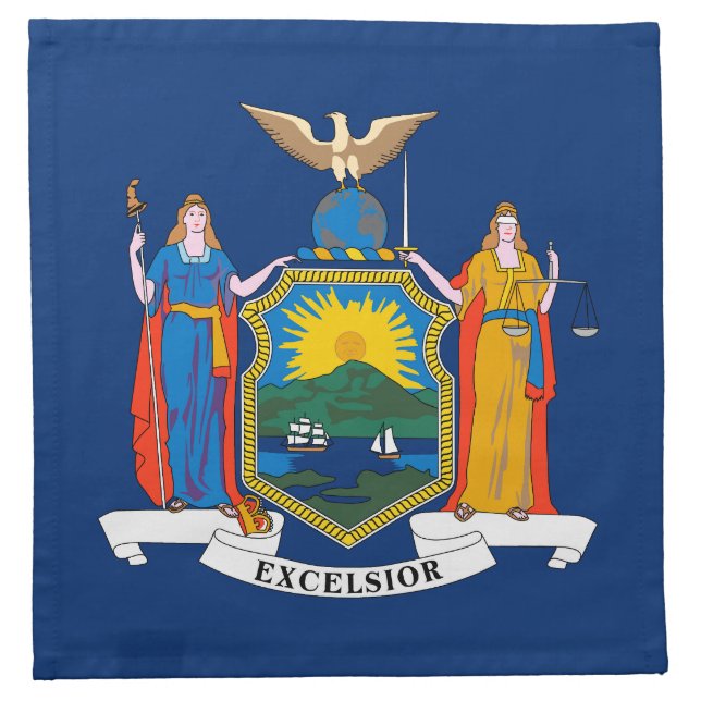 New York State Flag Cloth Napkin (Front)