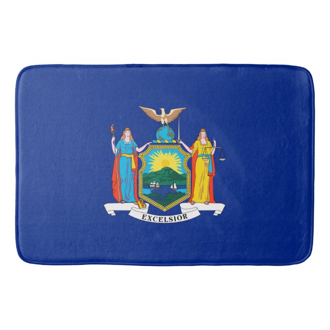 New York State Flag Design Bathroom Mat (Front)