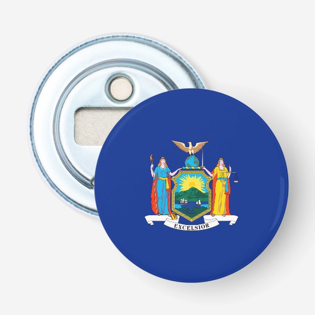 New York State Flag Design Bottle Opener (Front)