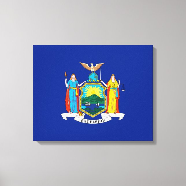 New York State Flag Design Canvas Print (Front)