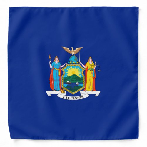 New York State Flag Design Decor Bandana