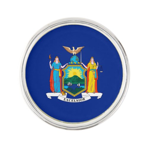 New York State Flag Design Decor Lapel Pin