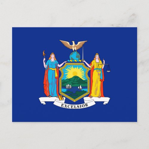 New York State Flag Design Decor Postcard