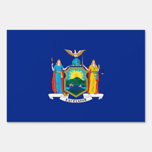 New York State Flag Design Decor Yard Sign