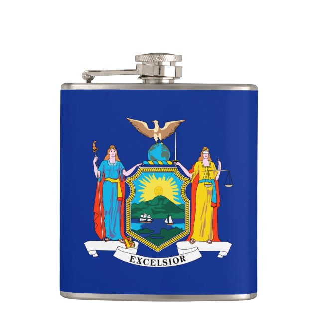 New York State Flag Design Flask (Front)