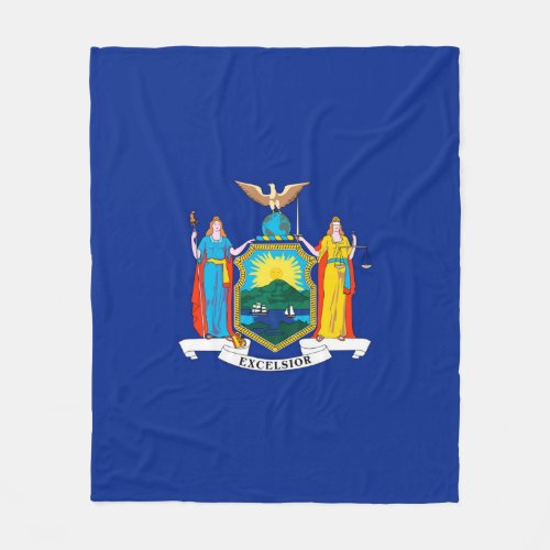 New York State Flag Design Fleece Blanket