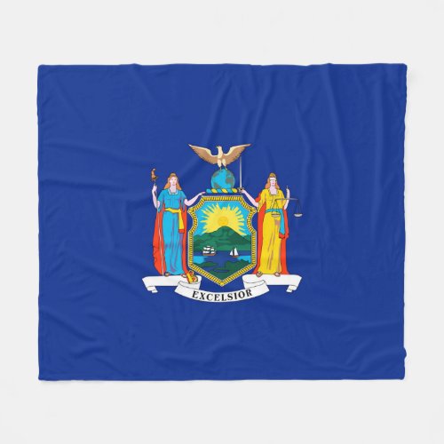 New York State Flag Design Fleece Blanket