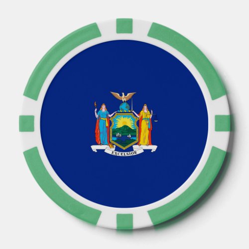 New York State Flag Design Poker Chips