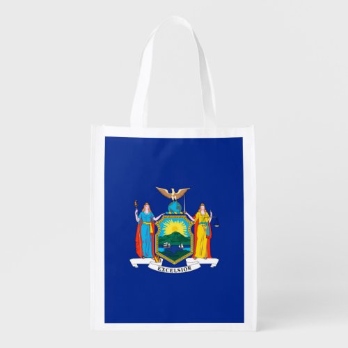 New York State Flag Design Reusable Grocery Bag