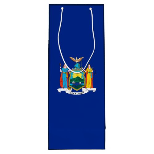 New York State Flag Design Wine Gift Bag