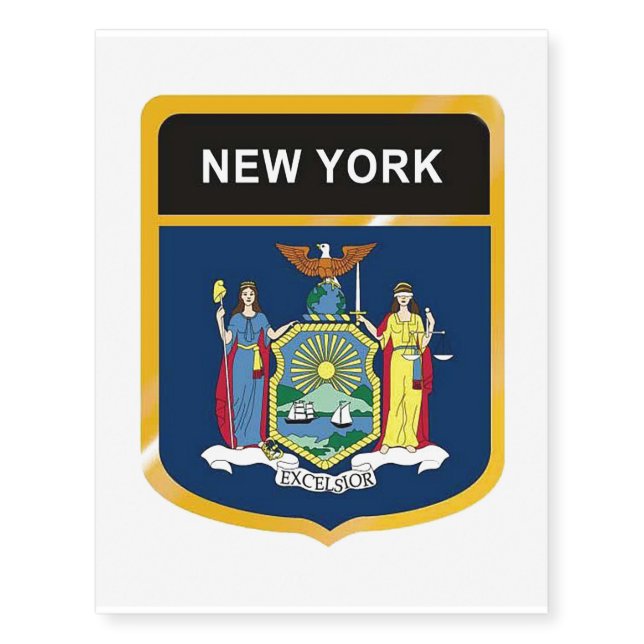 New York State flag for Temporary Tattoos (Front)