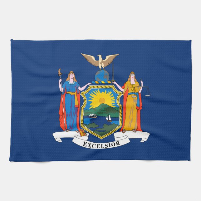 New York State Flag Kitchen Towel (Horizontal)