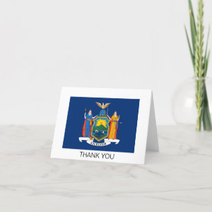 New York State Flag Letterpress Thank You Card