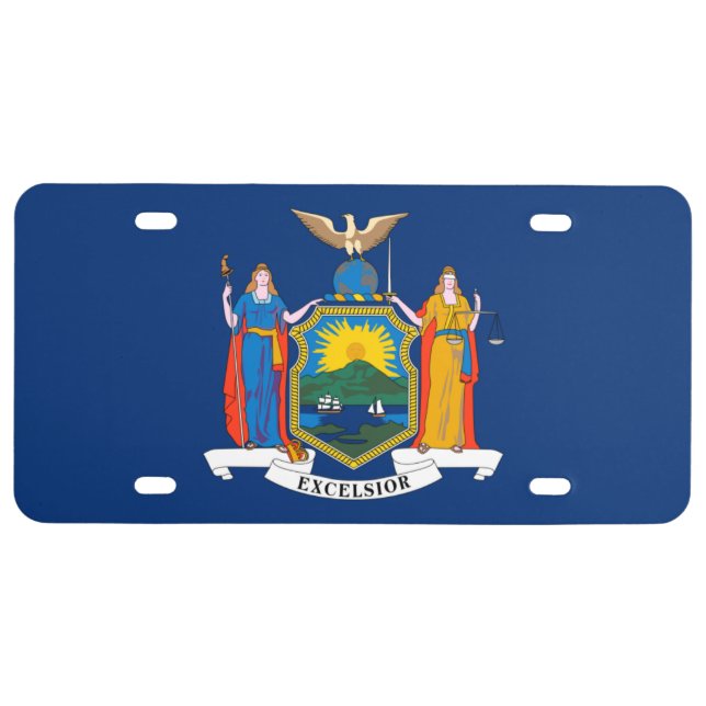 New York State flag License Plate (Front)