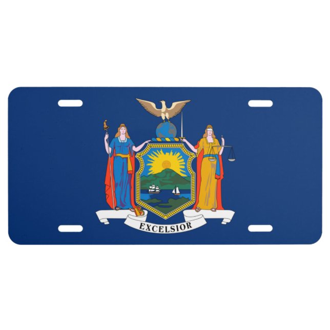 New York State flag License Plate (Front)