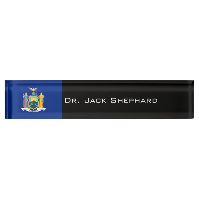 New York State Flag Name Plate (Front)